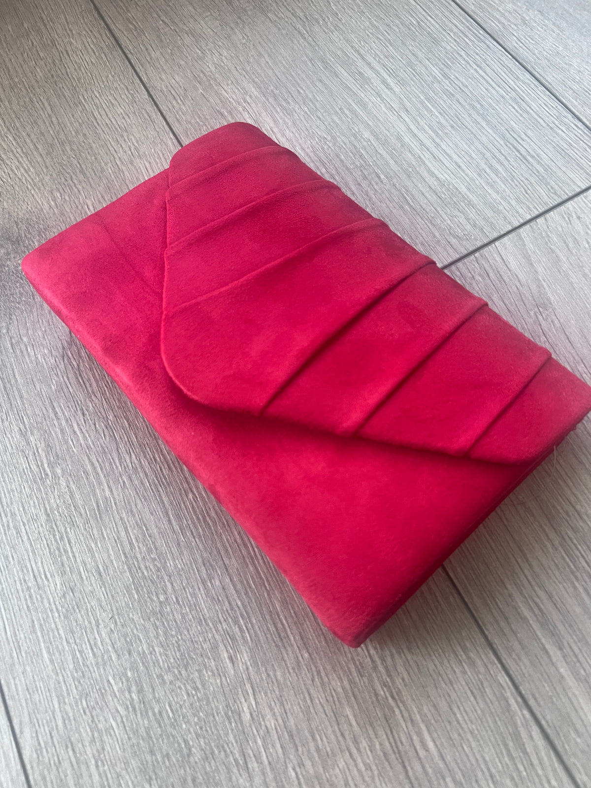 Red Velvet Envelope Clutch Bag-Fascinators Direct