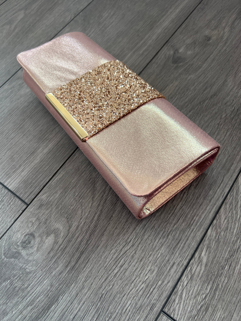 Small rose gold clutch bag online