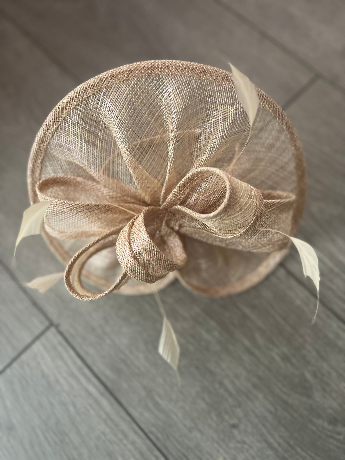 Rose Gold Curved Disc Fascinator-Fascinators Direct