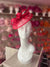 Rouge Curved Disc Fascinator-Fascinators Direct