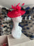 Rouge Teardrop Disc Fascinator-Fascinators Direct