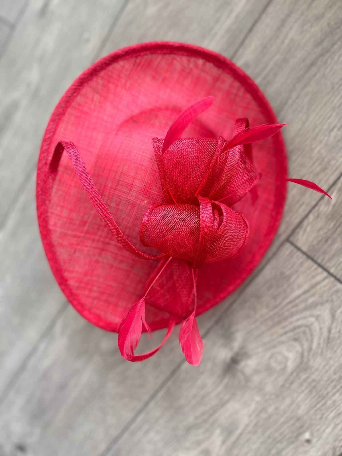 Rouge Teardrop Disc Fascinator-Fascinators Direct