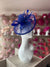 Royal Blue Fascinator with Ruched Sinamay & Loops-Fascinators Direct