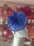 Royal Blue Pillbox Fascinator With Flower-Fascinators Direct