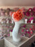 Ruched Sinamay Flower & Leaf Orange Comb Fascinator-Fascinators Direct