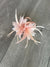 SMALL NUDE/ PINK FASCINATOR CLIP WITH FEATHERS & SATIN LOOPS-Fascinators Direct