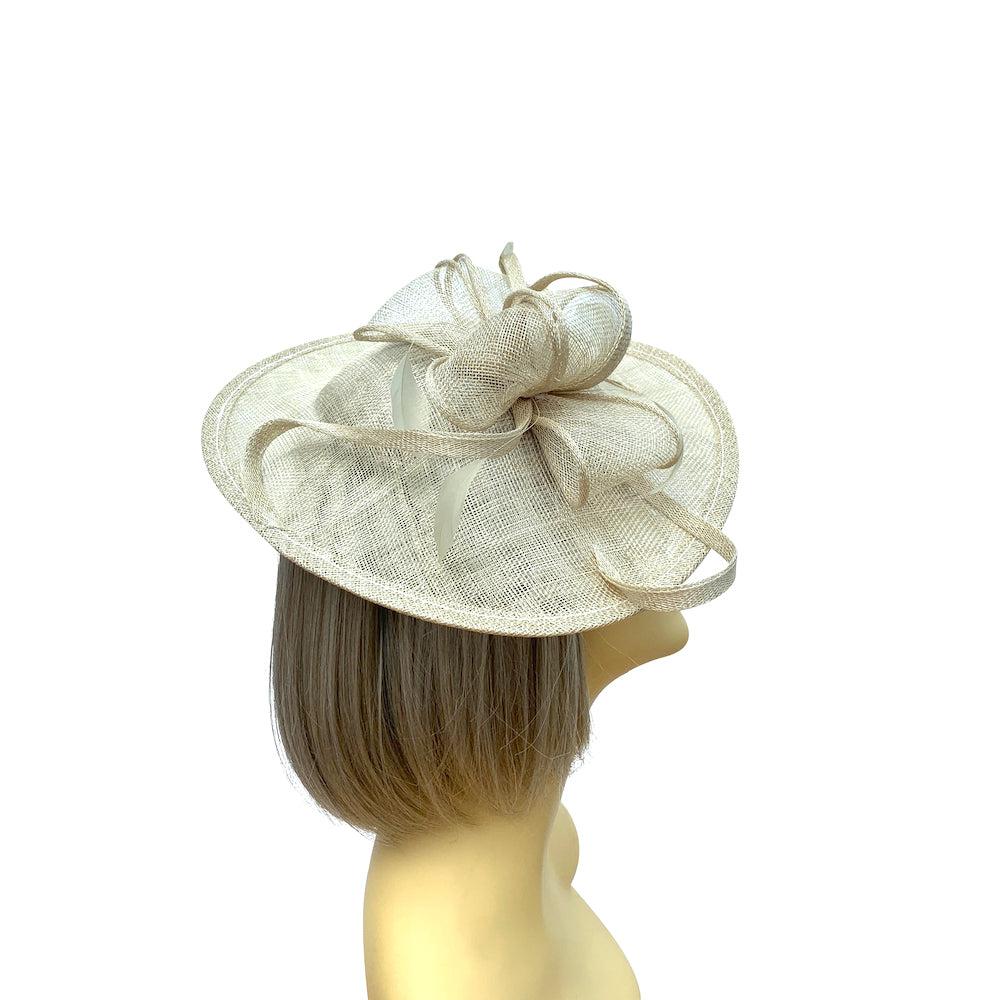 Sage Green Teardrop Disc Fascinator for Weddings & The Races