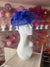 Sapphire Blue Hatinator With Feather Flower & Veil-Fascinators Direct