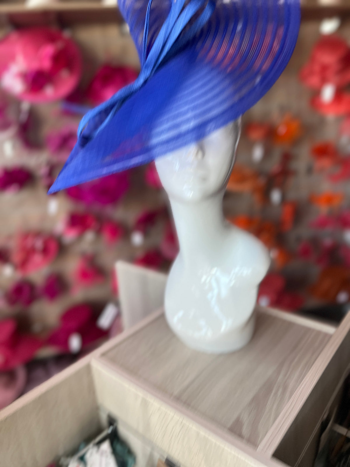 Sapphire Crinoline Hatinator with Bow-Fascinators Direct