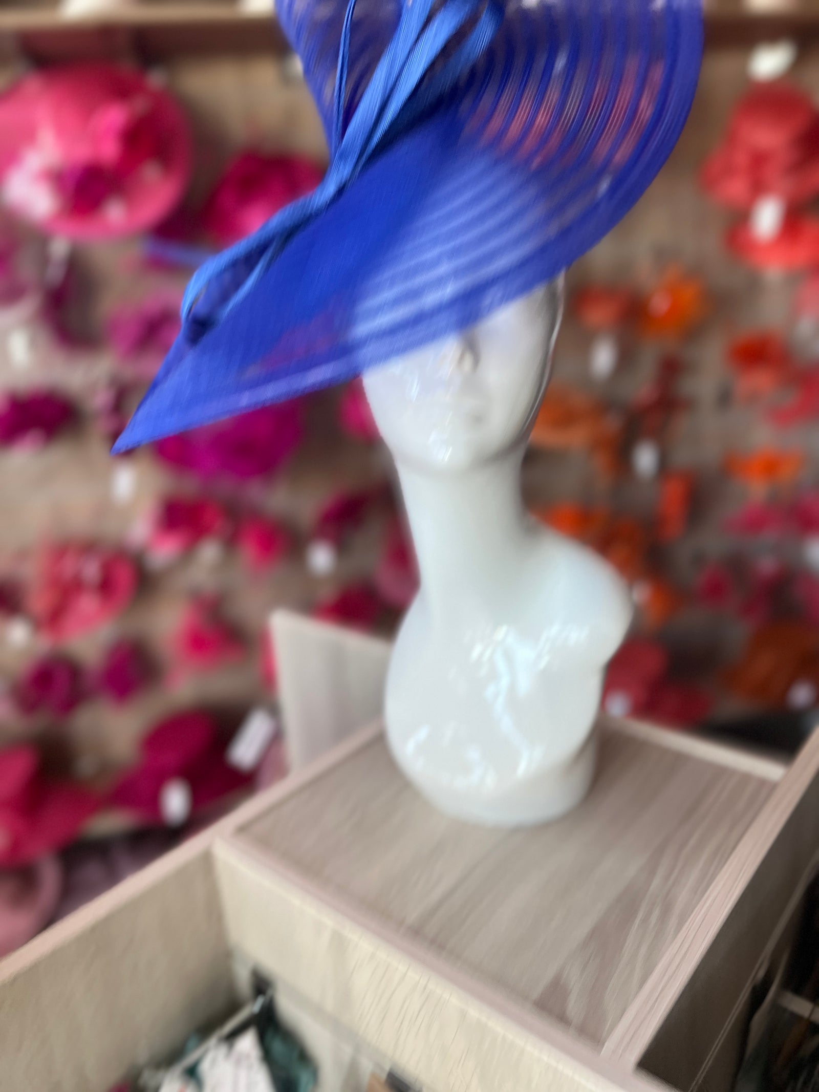 Sapphire Crinoline Hatinator with Bow-Fascinators Direct