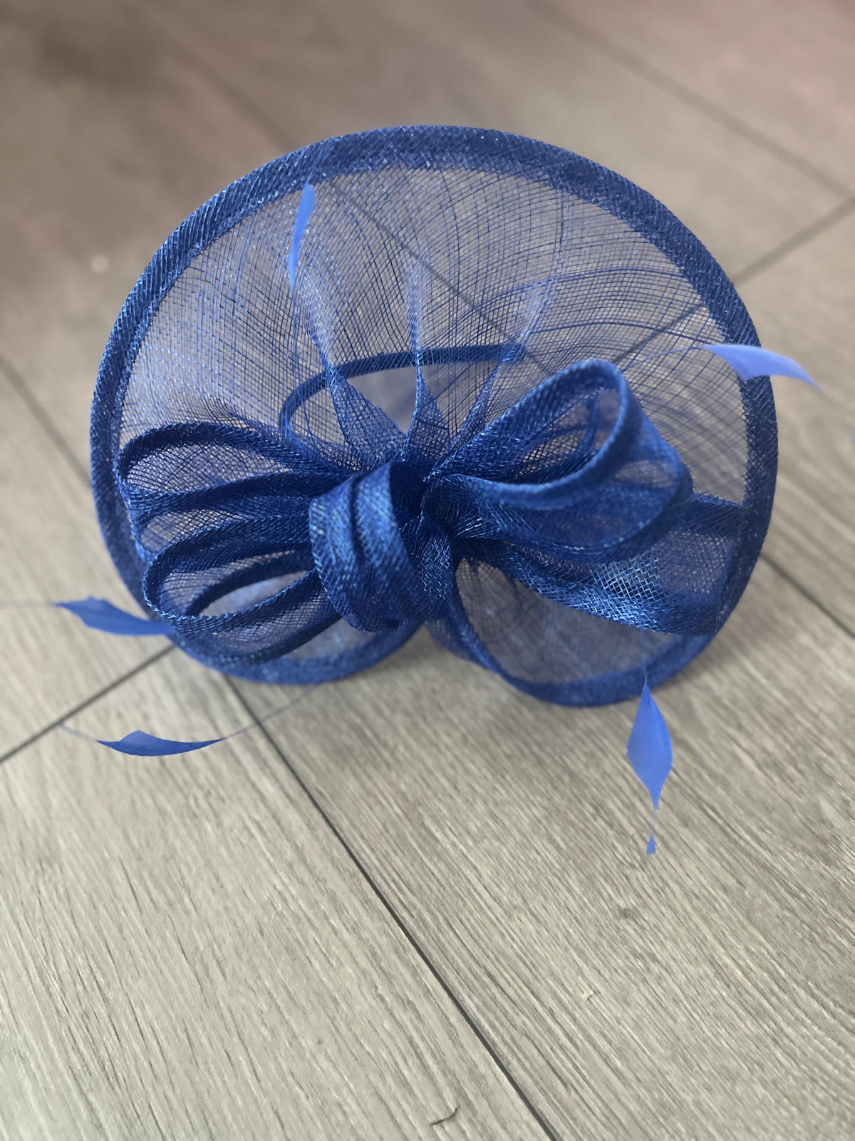 Sapphire Curved Disc Fascinator-Fascinators Direct
