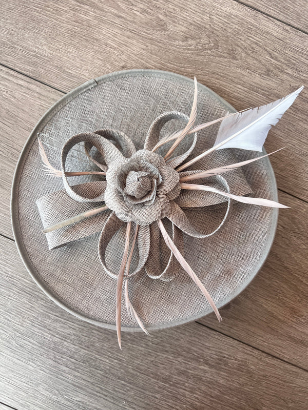 White and Grey Art Deco outlet Inspired Fascinator