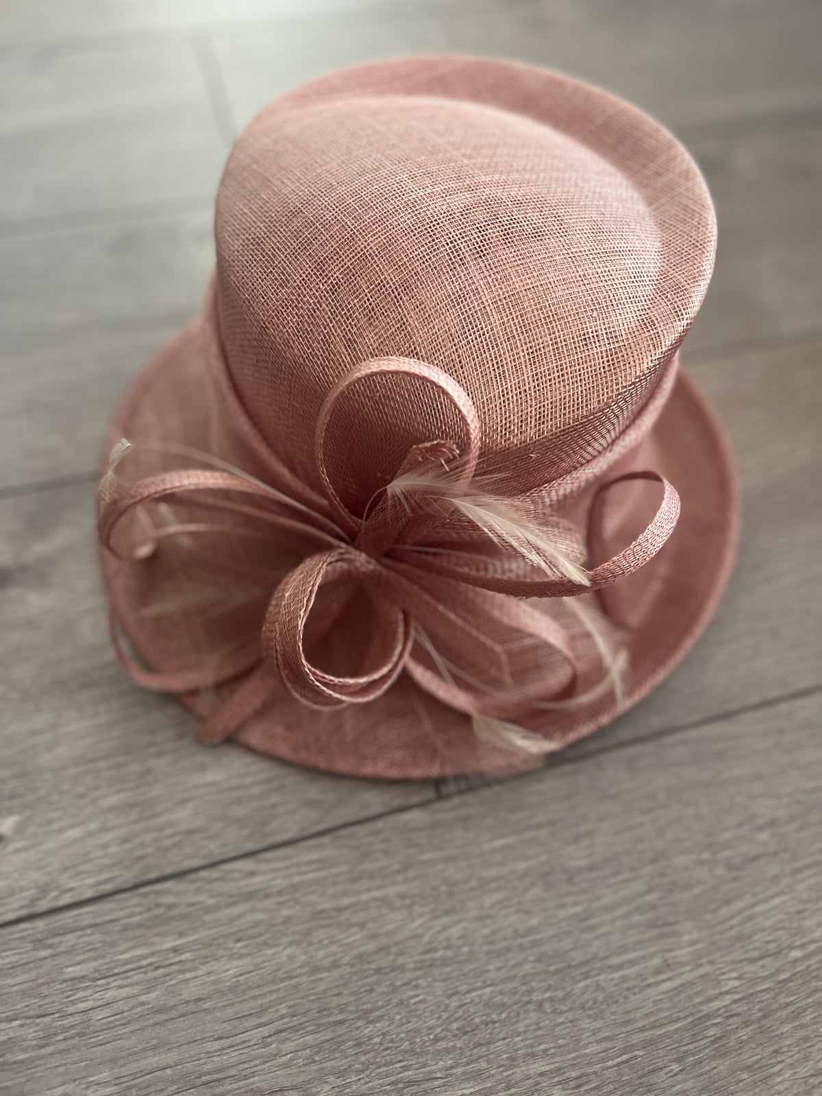 Short Brim Blush Occasion Hat-Fascinators Direct