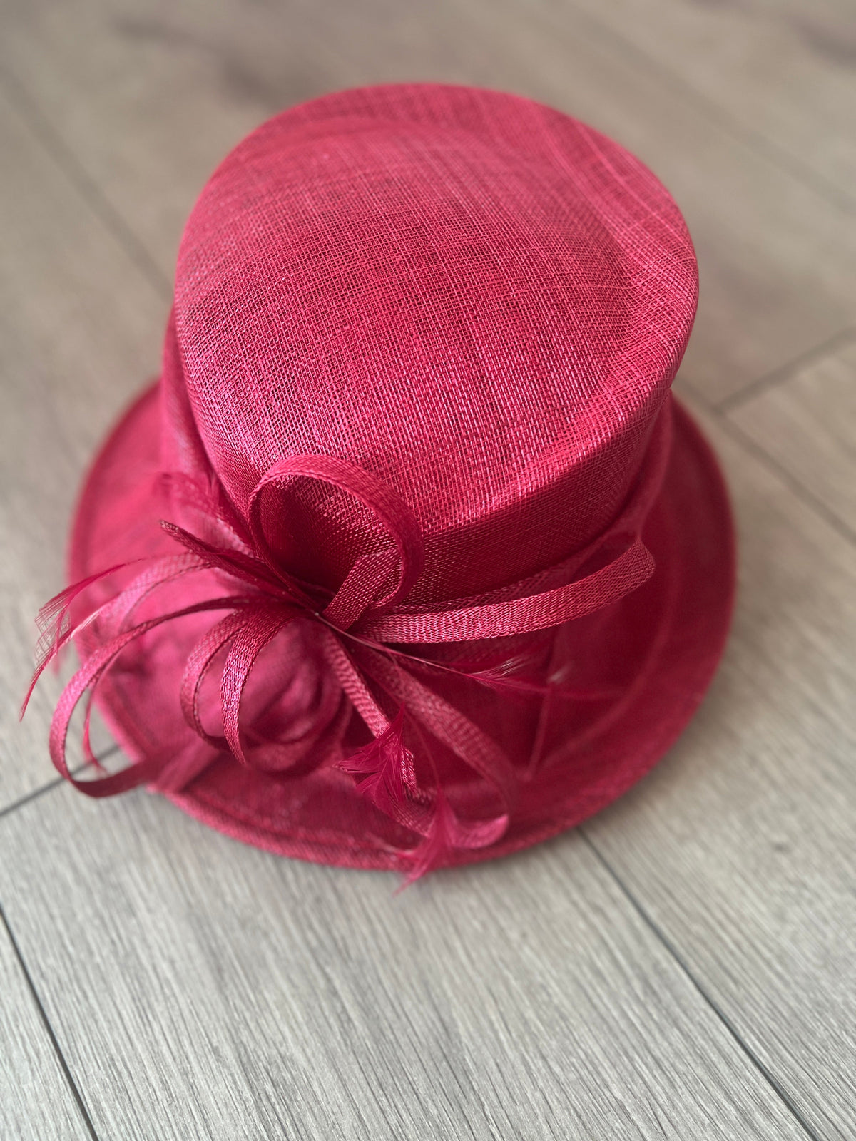 Short Brim Burgundy Occasion Hat-Fascinators Direct