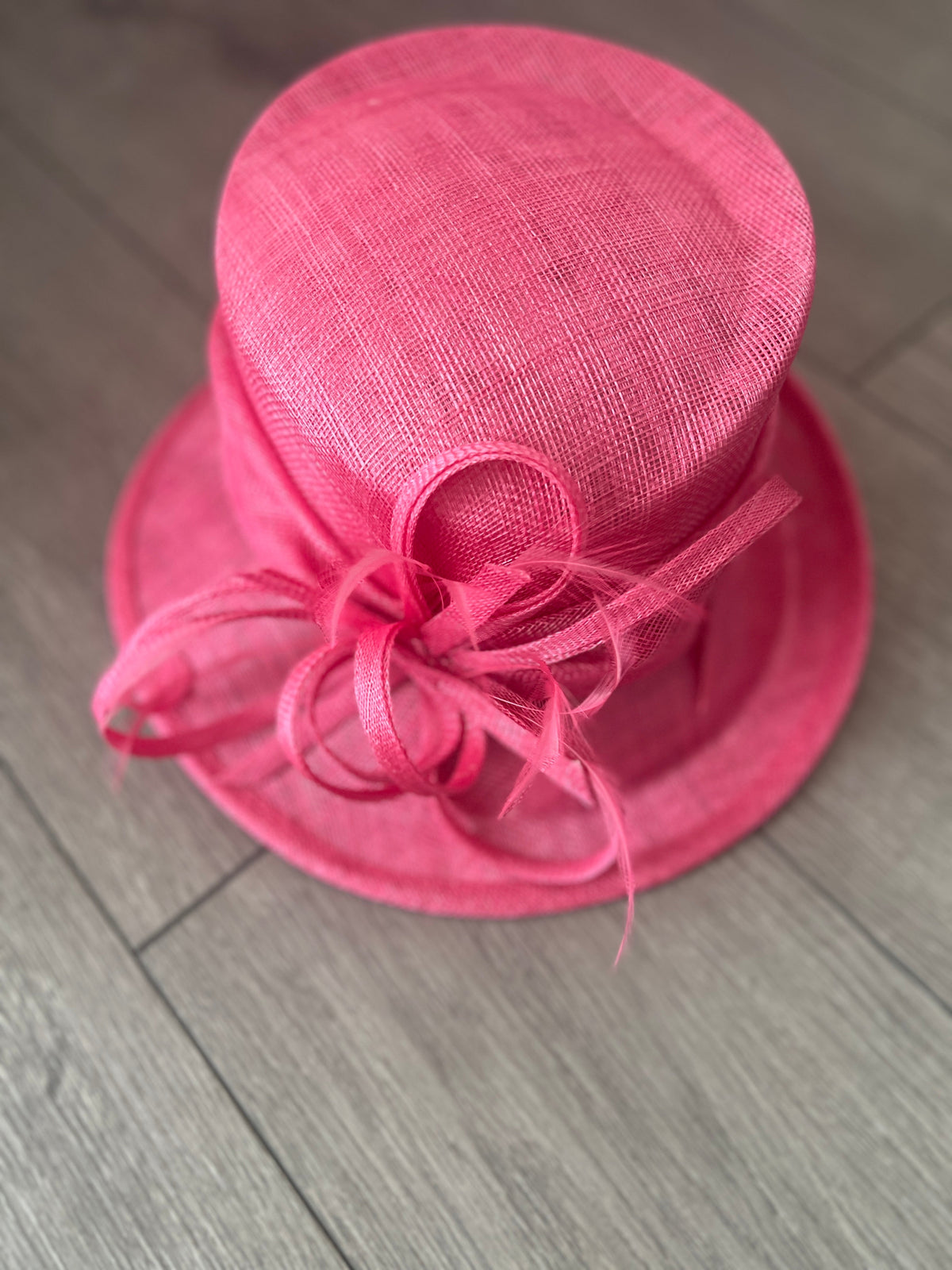 Short Brim Cerise Occasion Hat-Fascinators Direct