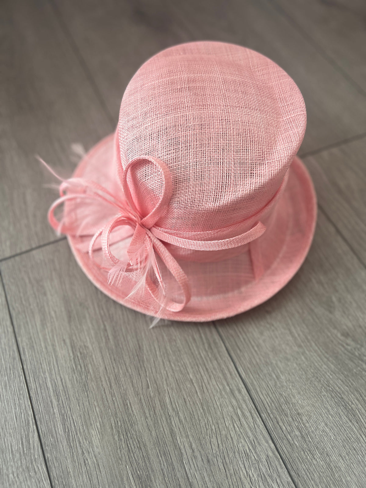 Short Brim Girly Pink Occasion Hat-Fascinators Direct