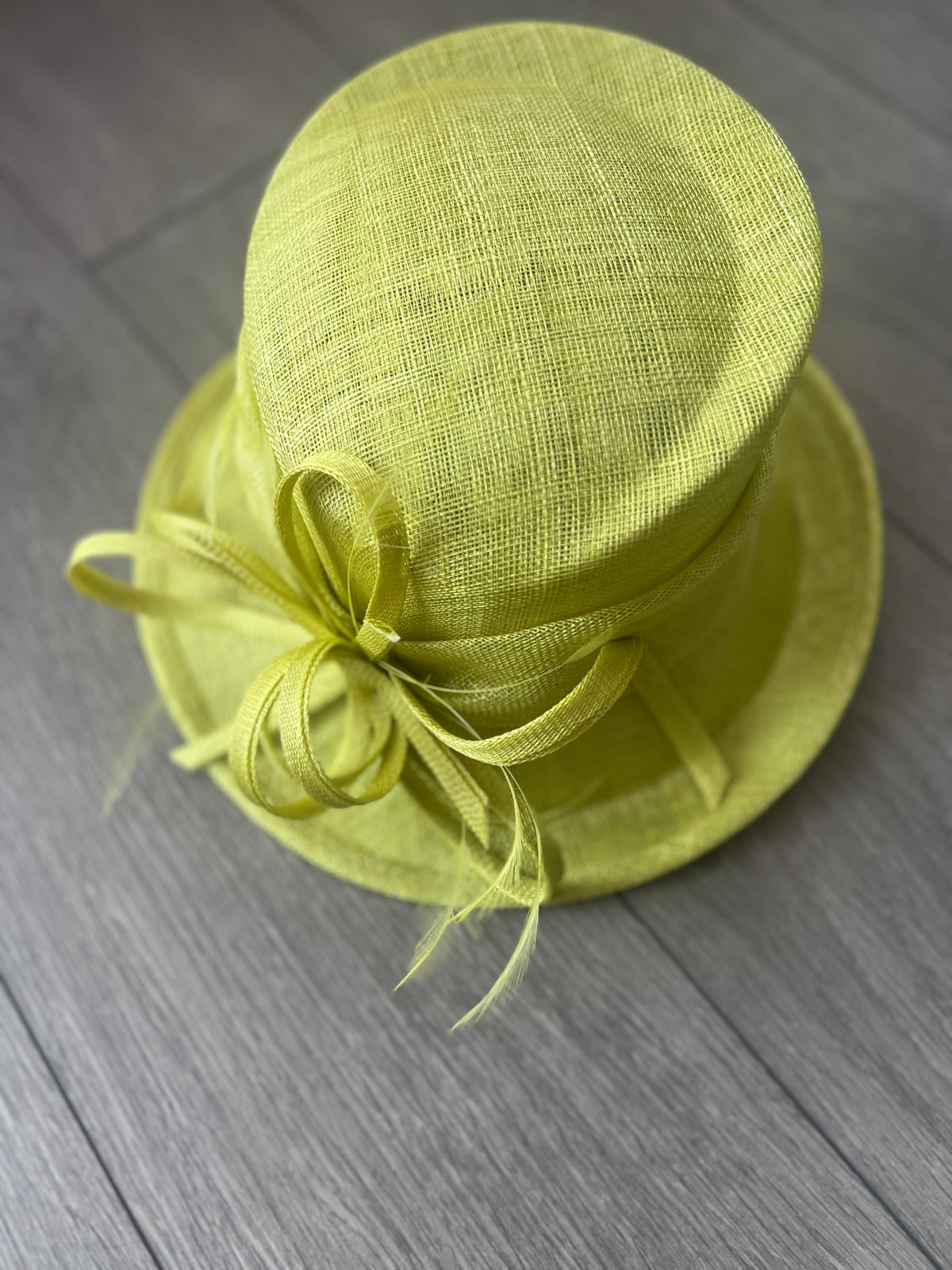 Short Brim Lime Occasion Hat-Fascinators Direct