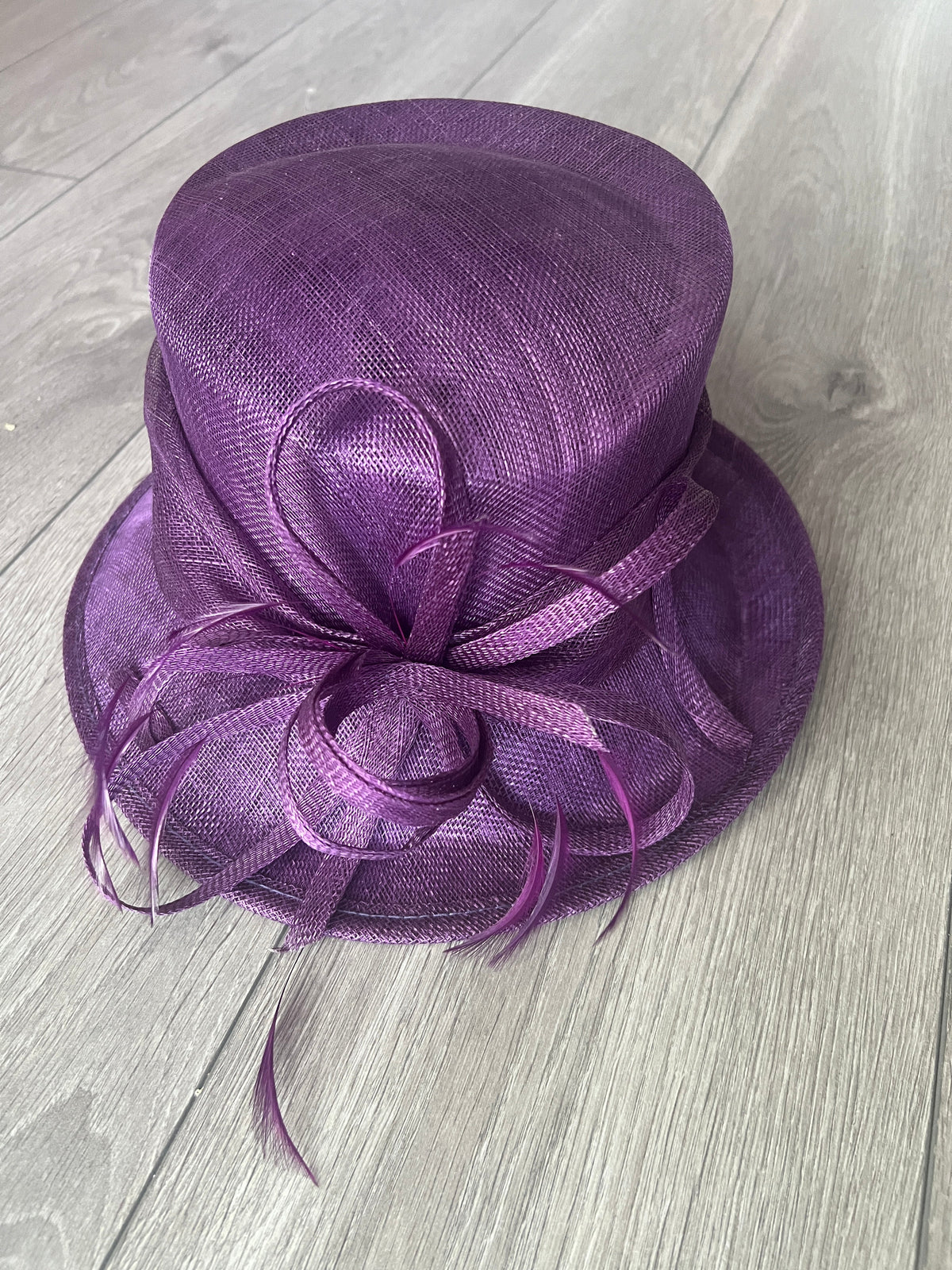 Short Brim Mauve Occasion Hat-Fascinators Direct