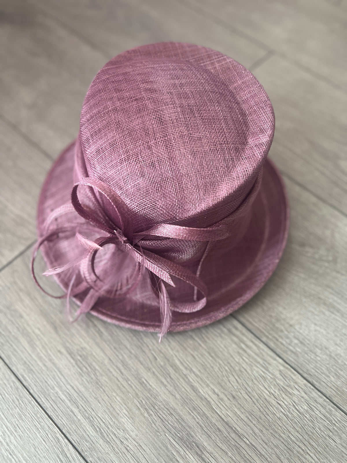 Short Brim Mulberry Occasion Hat-Fascinators Direct