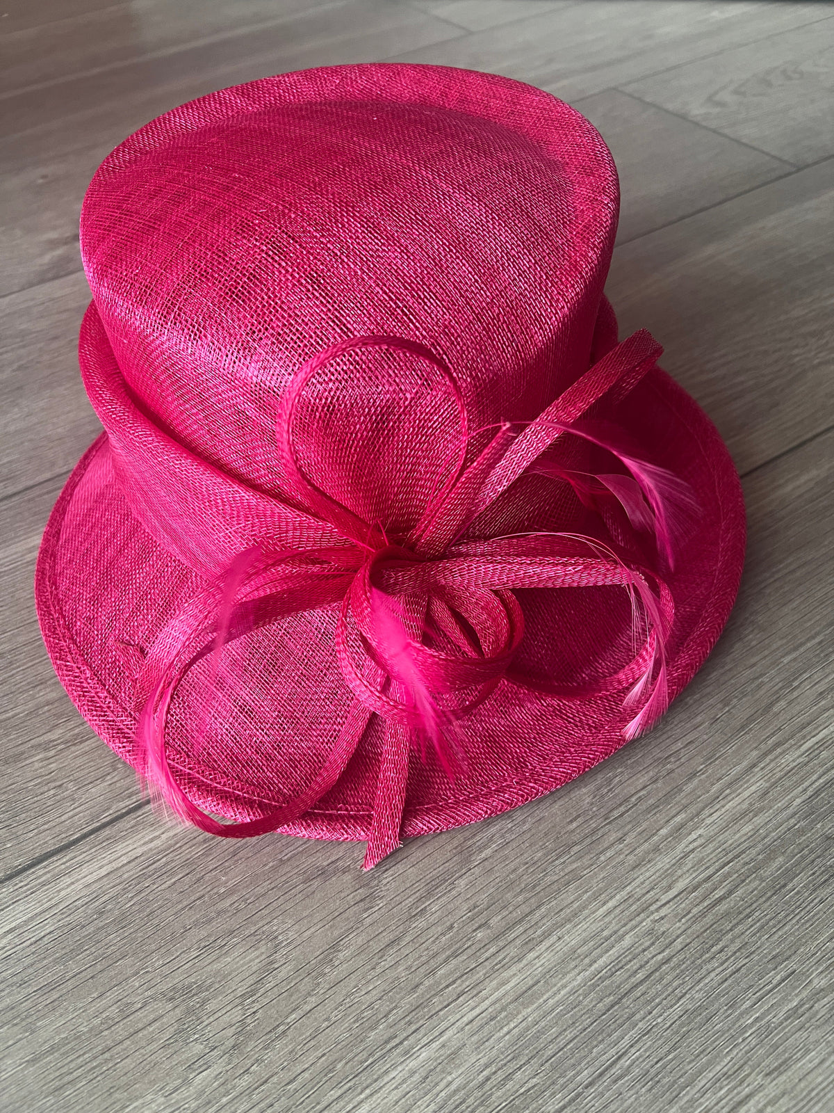 Short Brim Raspberry Pink Occasion Hat