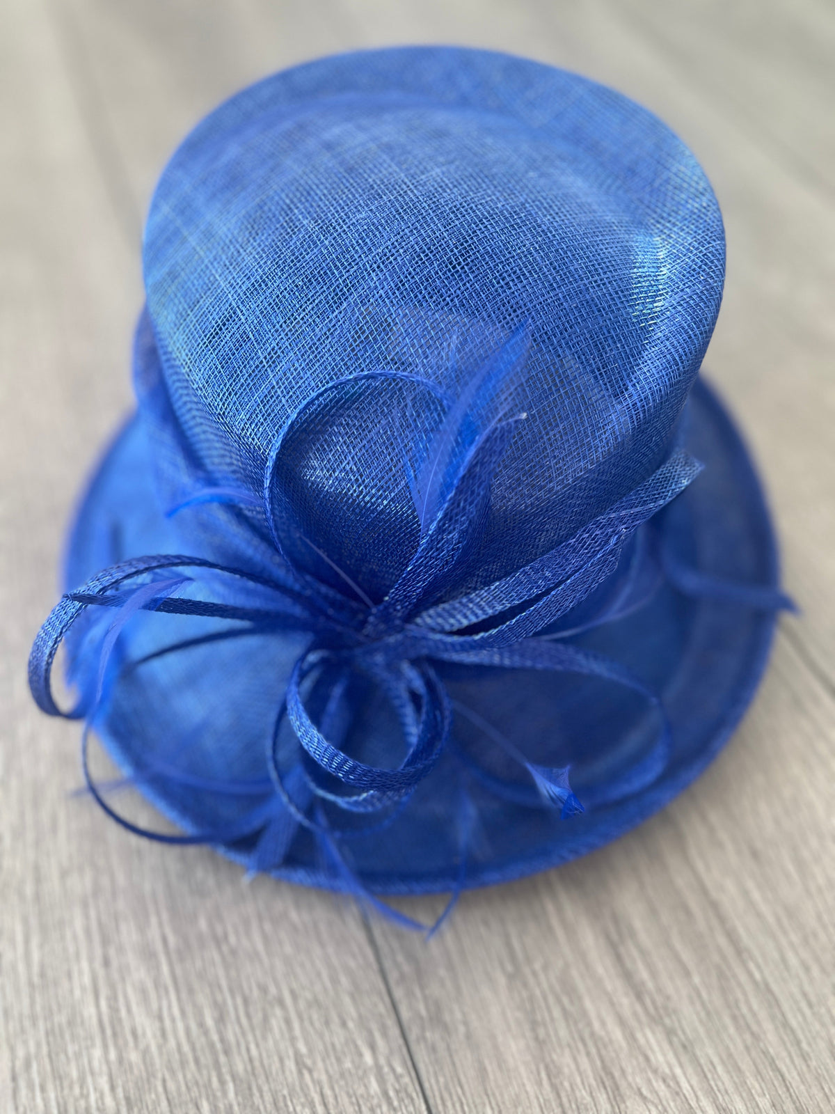 Short Brim Sapphire Occasion Hat-Fascinators Direct