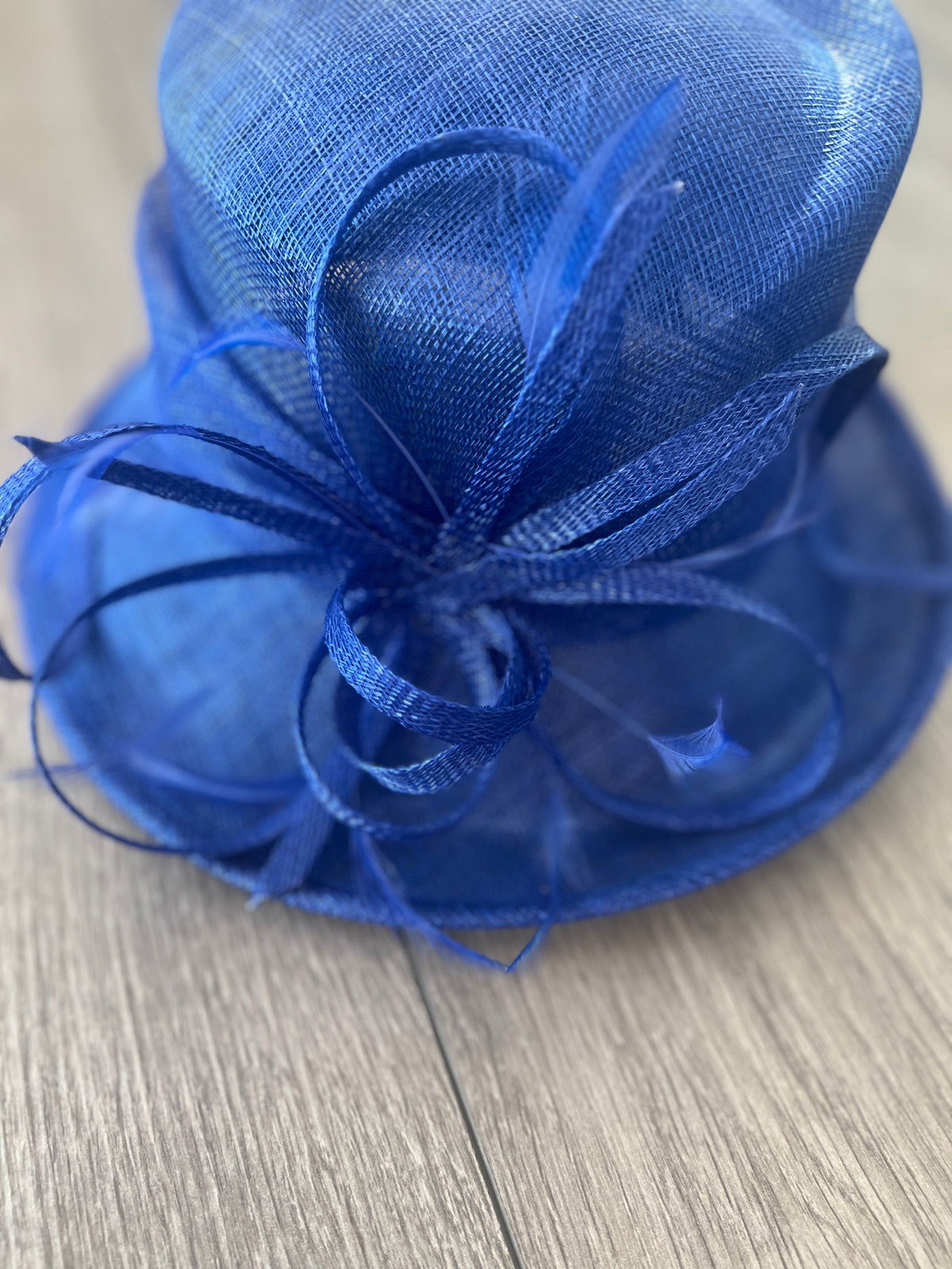 Short Brim Sapphire Occasion Hat-Fascinators Direct