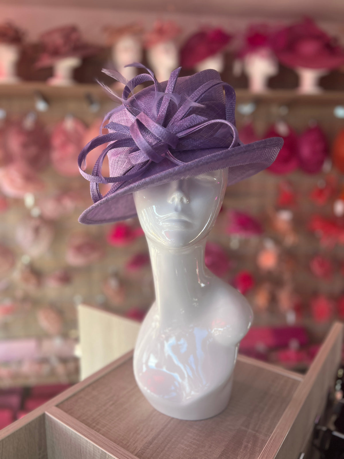 Short Brim Wisteria Occasion Hat-Fascinators Direct