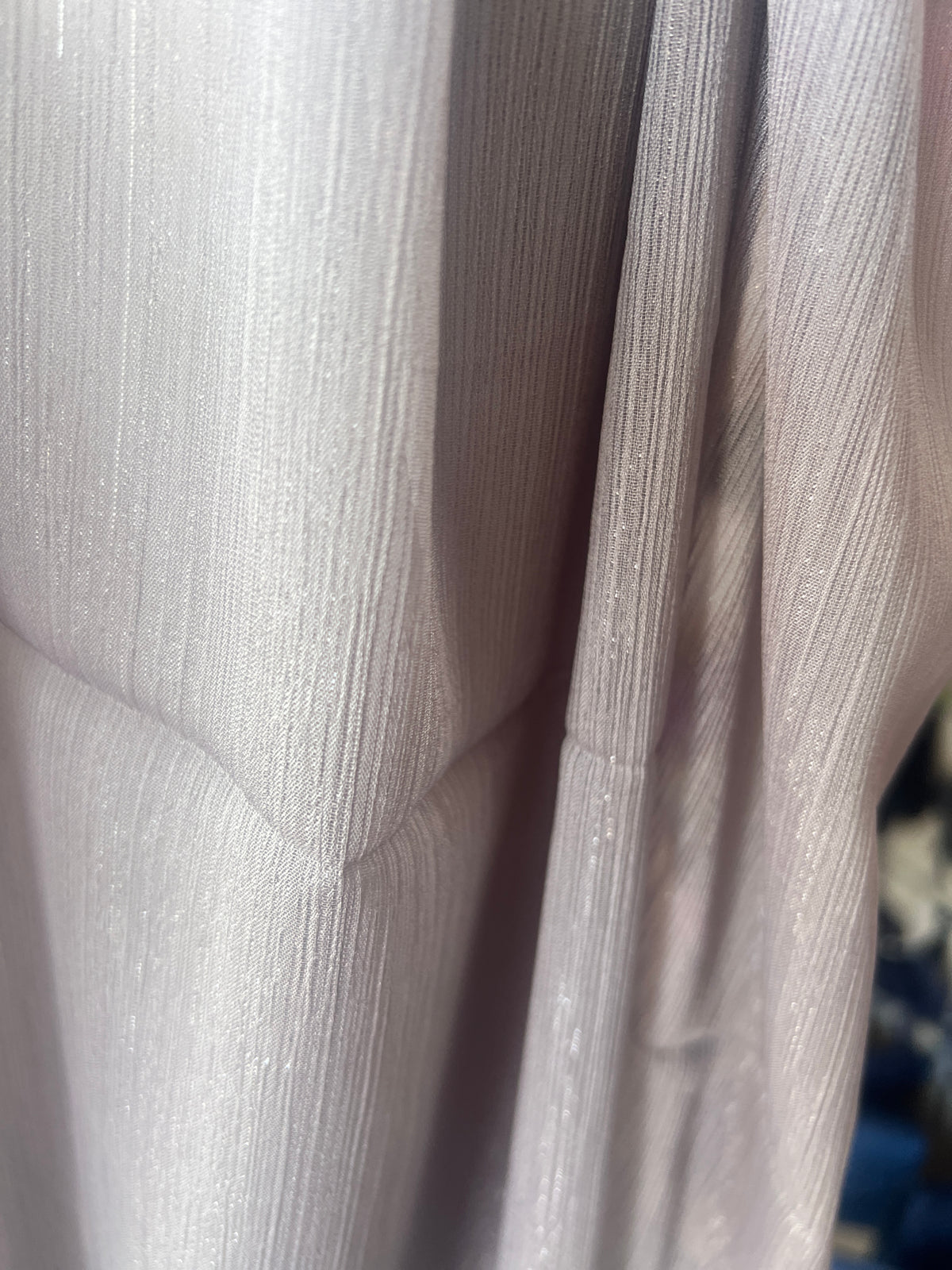 Silver Chiffon Scarf With Silver Shimmer-Fascinators Direct