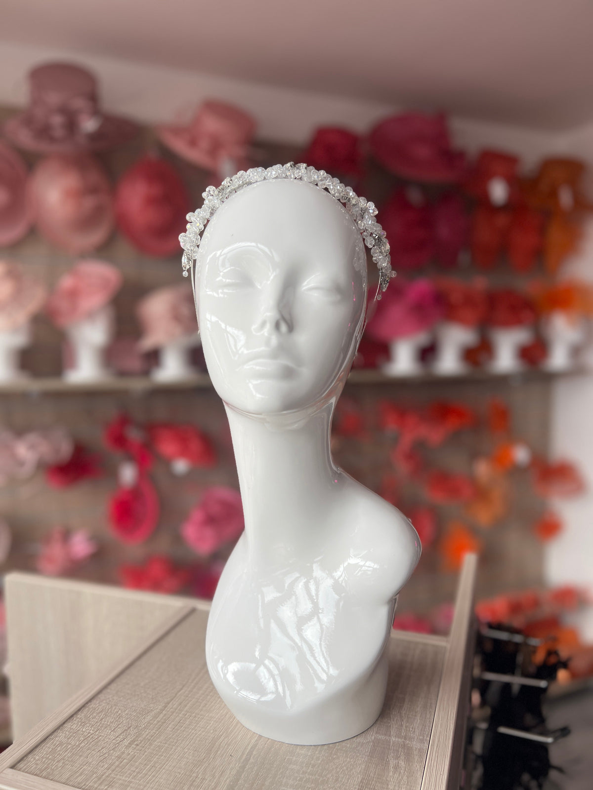 Silver Crystal Headband Fascinator-Fascinators Direct