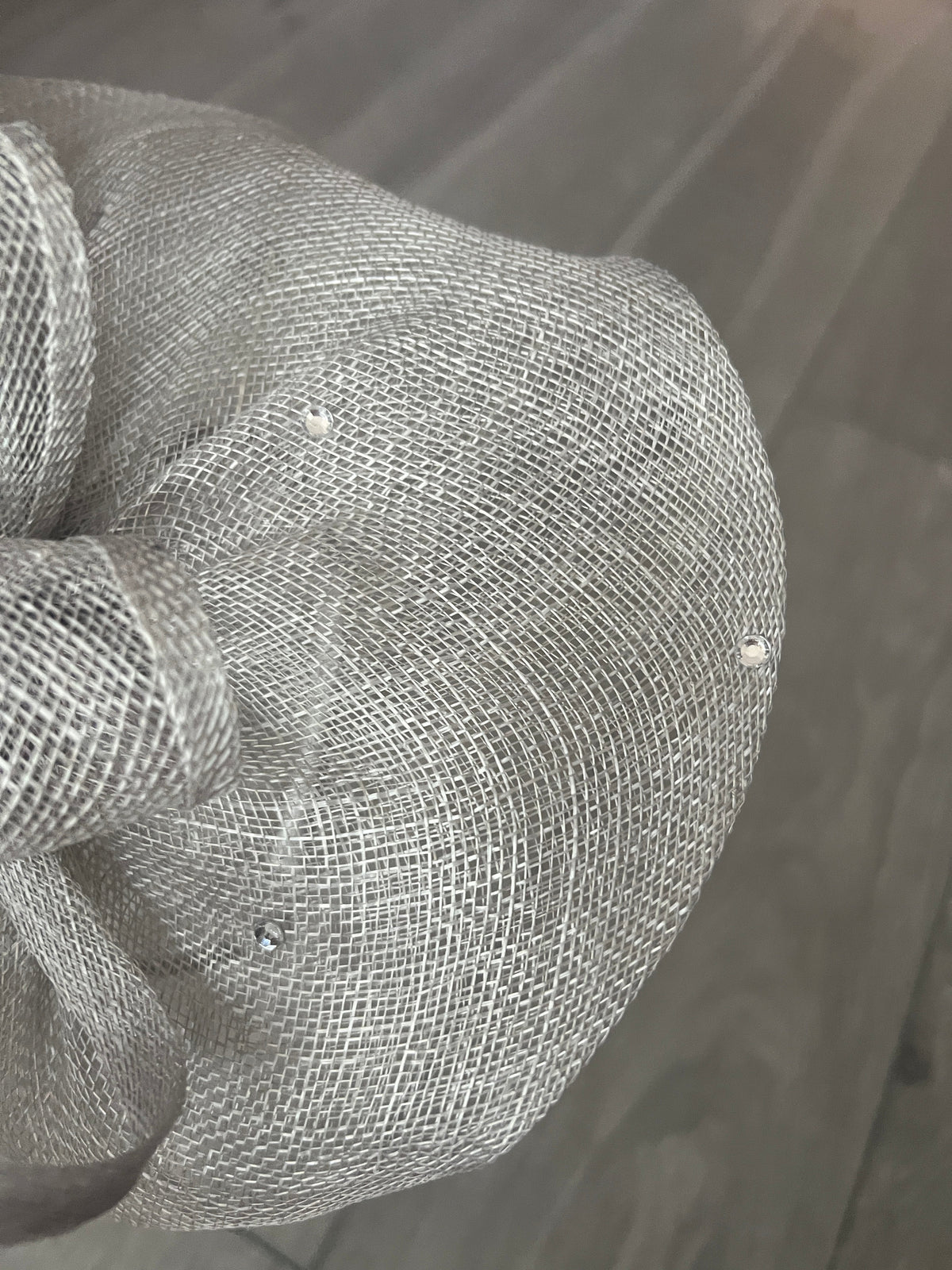 Silver Fascinator With Diamanté Oval Base-Fascinators Direct