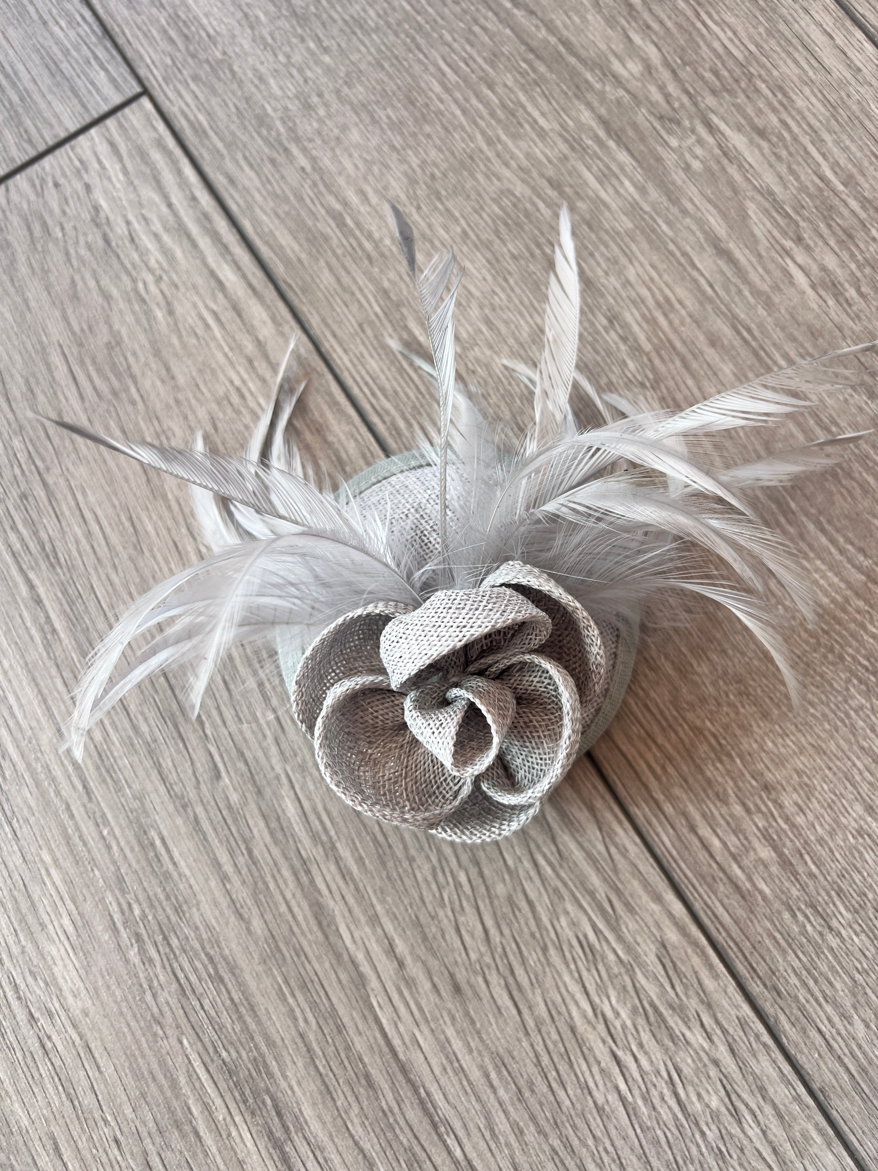 Silver Grey Fascinator Small Silver Fascinator Silver Grey Grey - Main Image