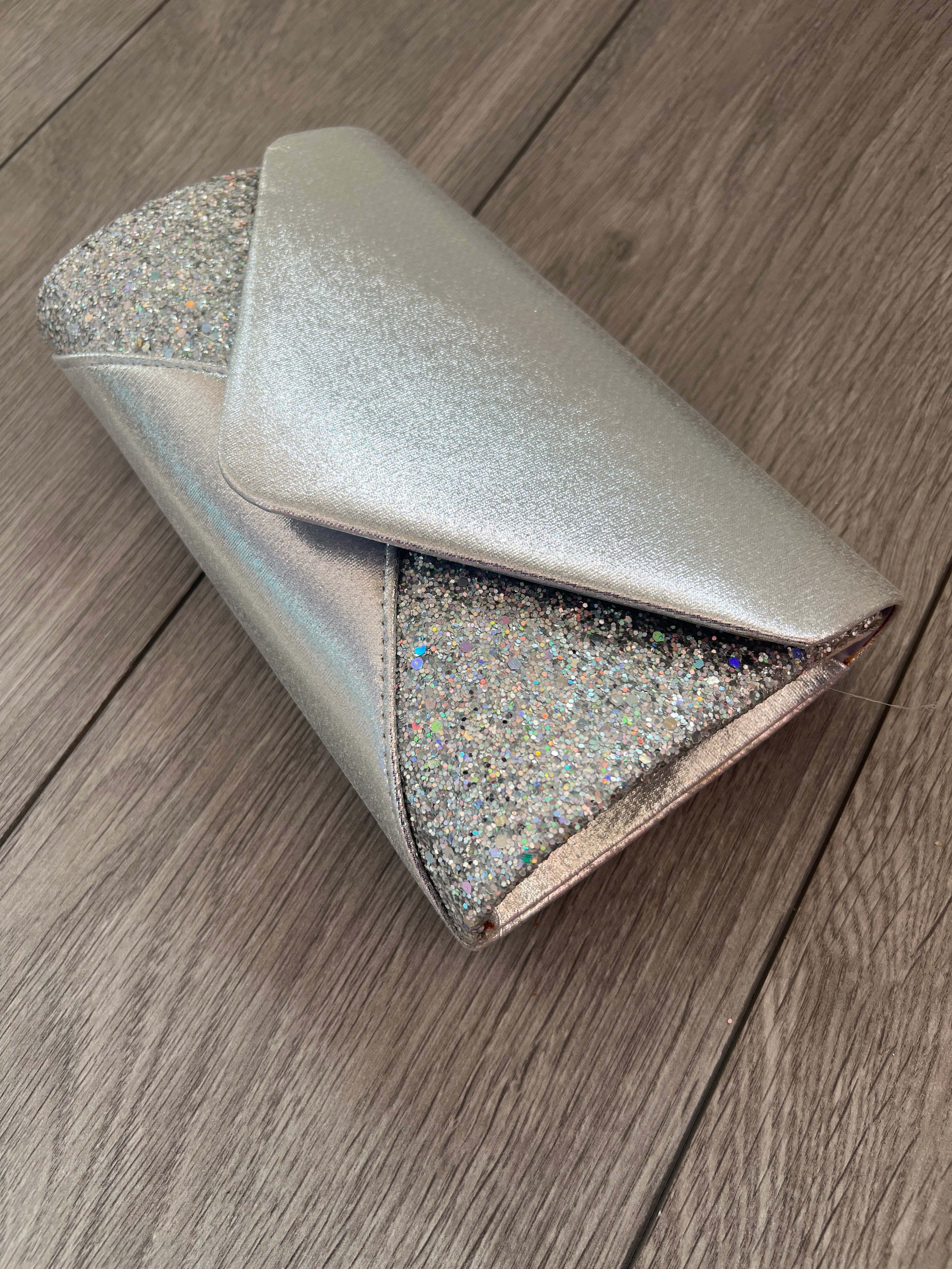 Silver glitter handbag online