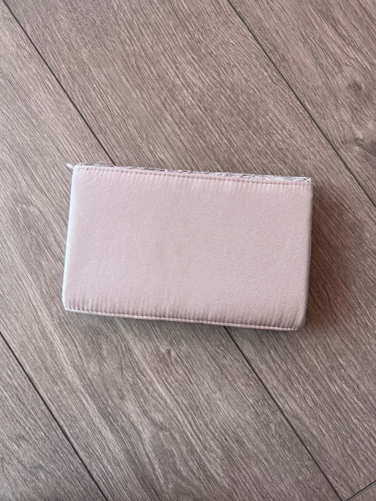 Silver Lace Envelope Clutch Bag-Fascinators Direct