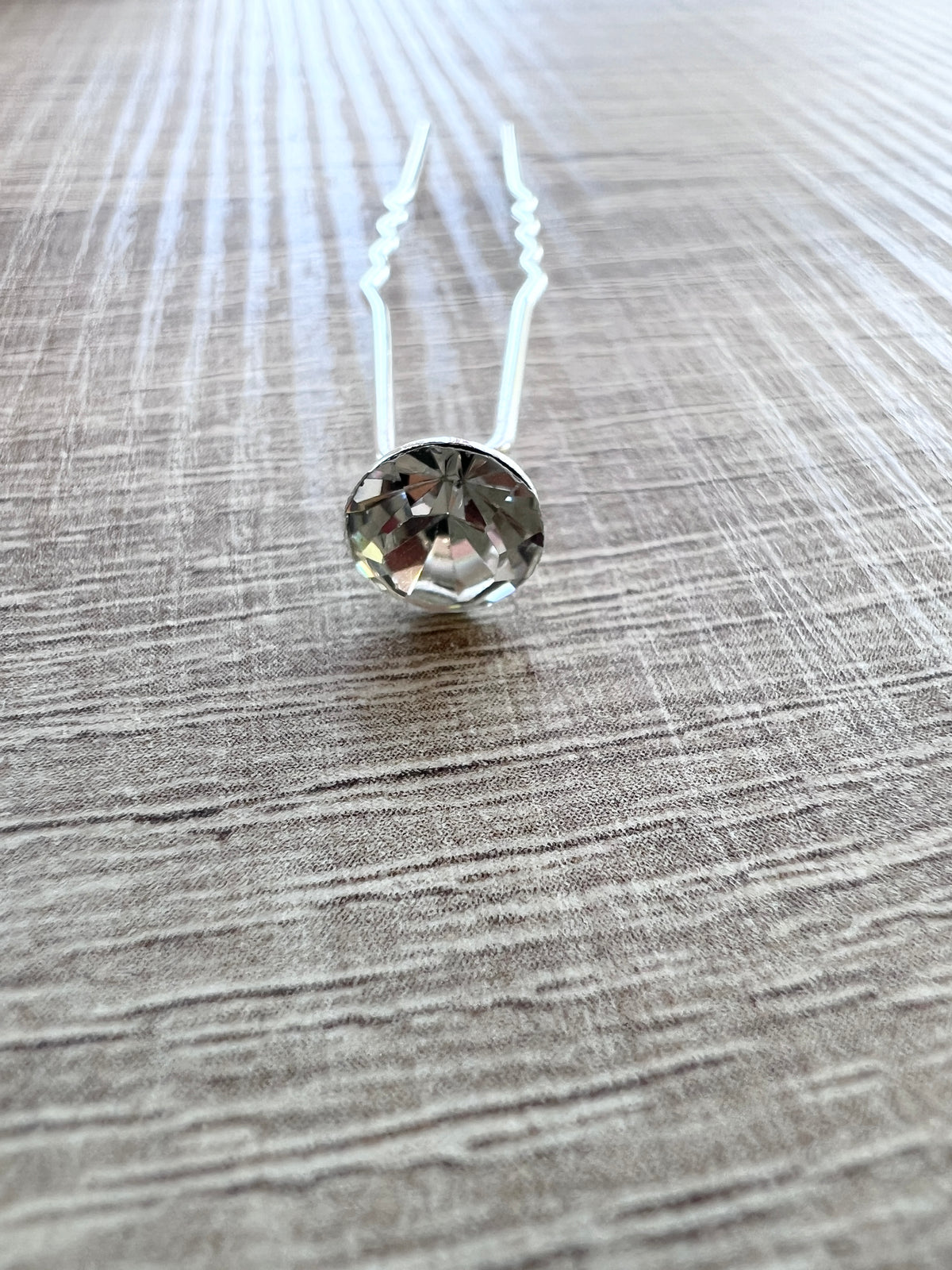 Silver Rhinestone Hair Pins X 10-Fascinators Direct