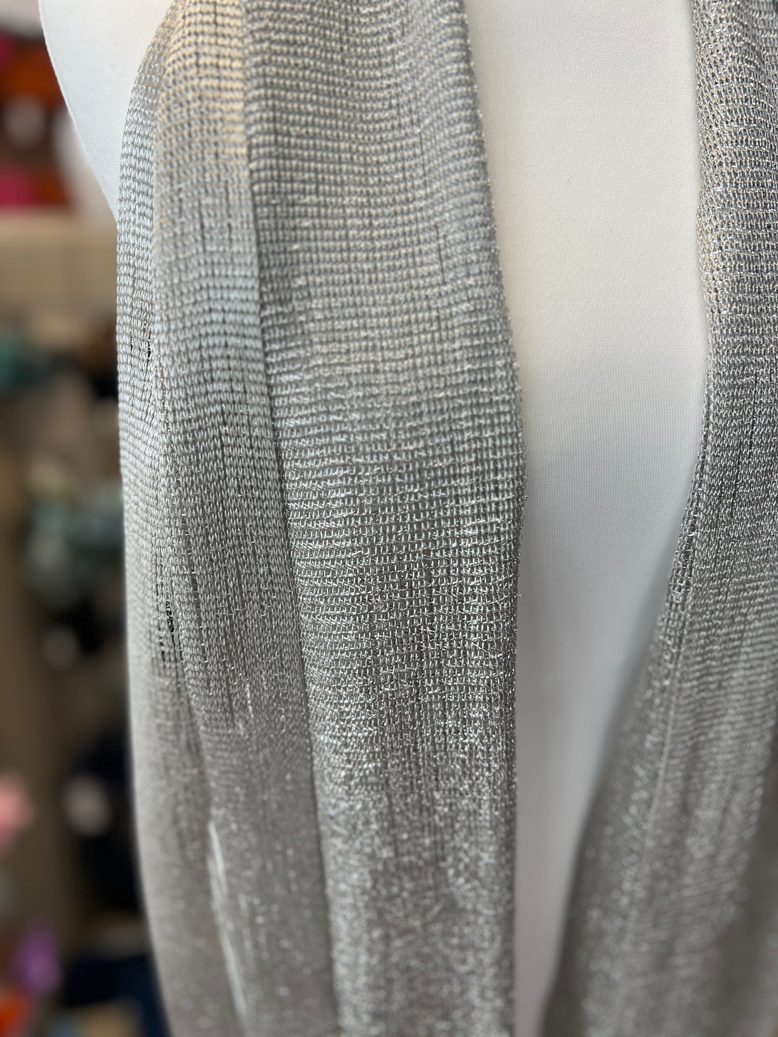 Silver Shimmer Scarf-Fascinators Direct