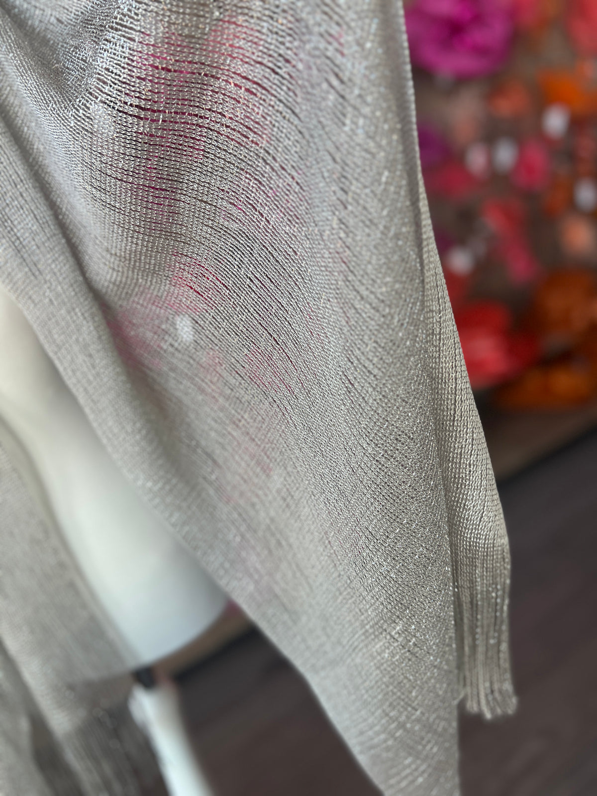 Silver Shimmer Scarf-Fascinators Direct