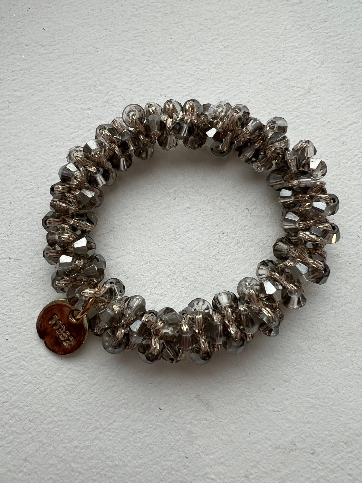 Silver/Grey Crystal Pearls Hair Tie-Fascinators Direct