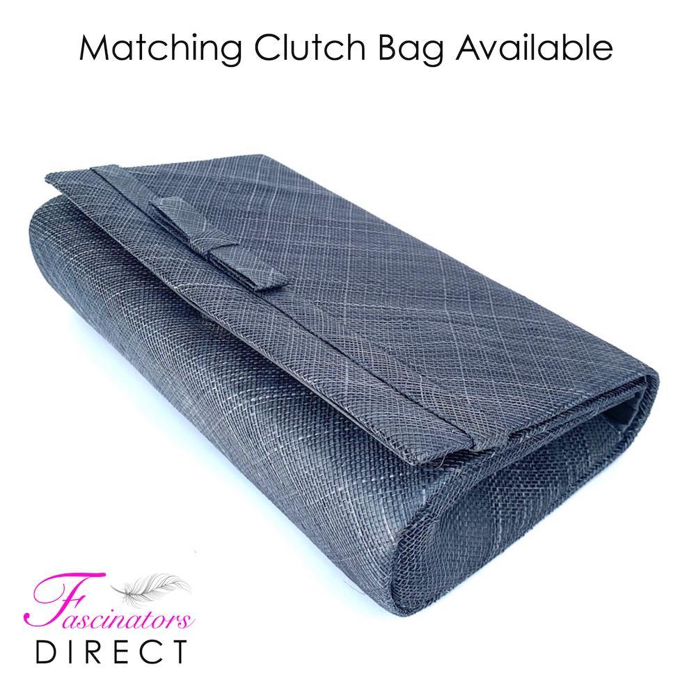 Slate Teardrop Disc Fascinator-Fascinators Direct