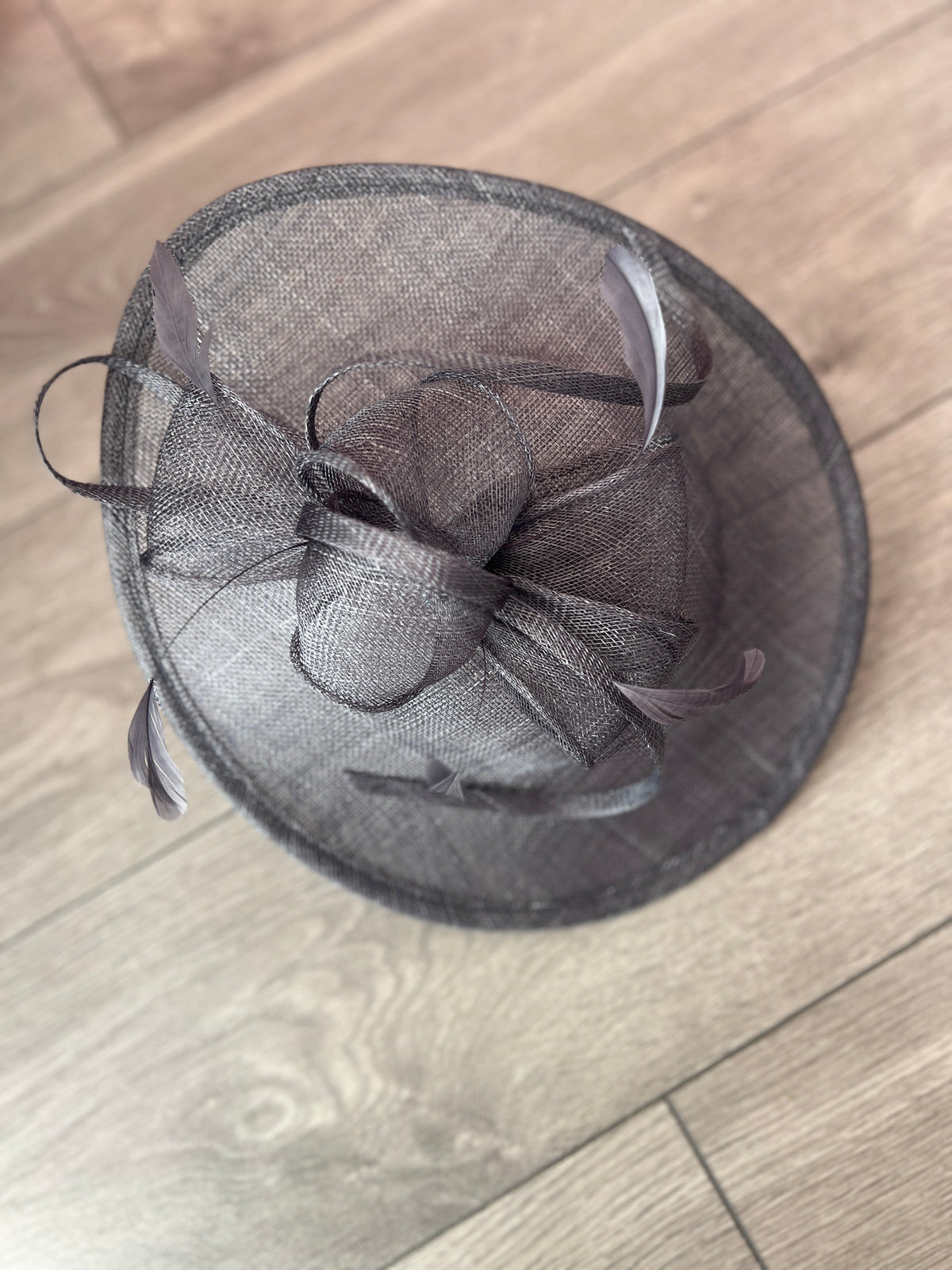 Slate Teardrop Disc Fascinator-Fascinators Direct