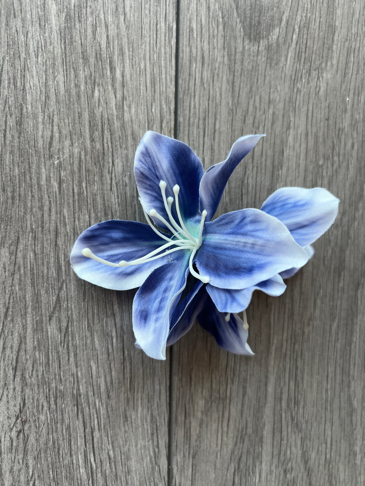 Small Blue Lily Hair Flower Clip-Fascinators Direct