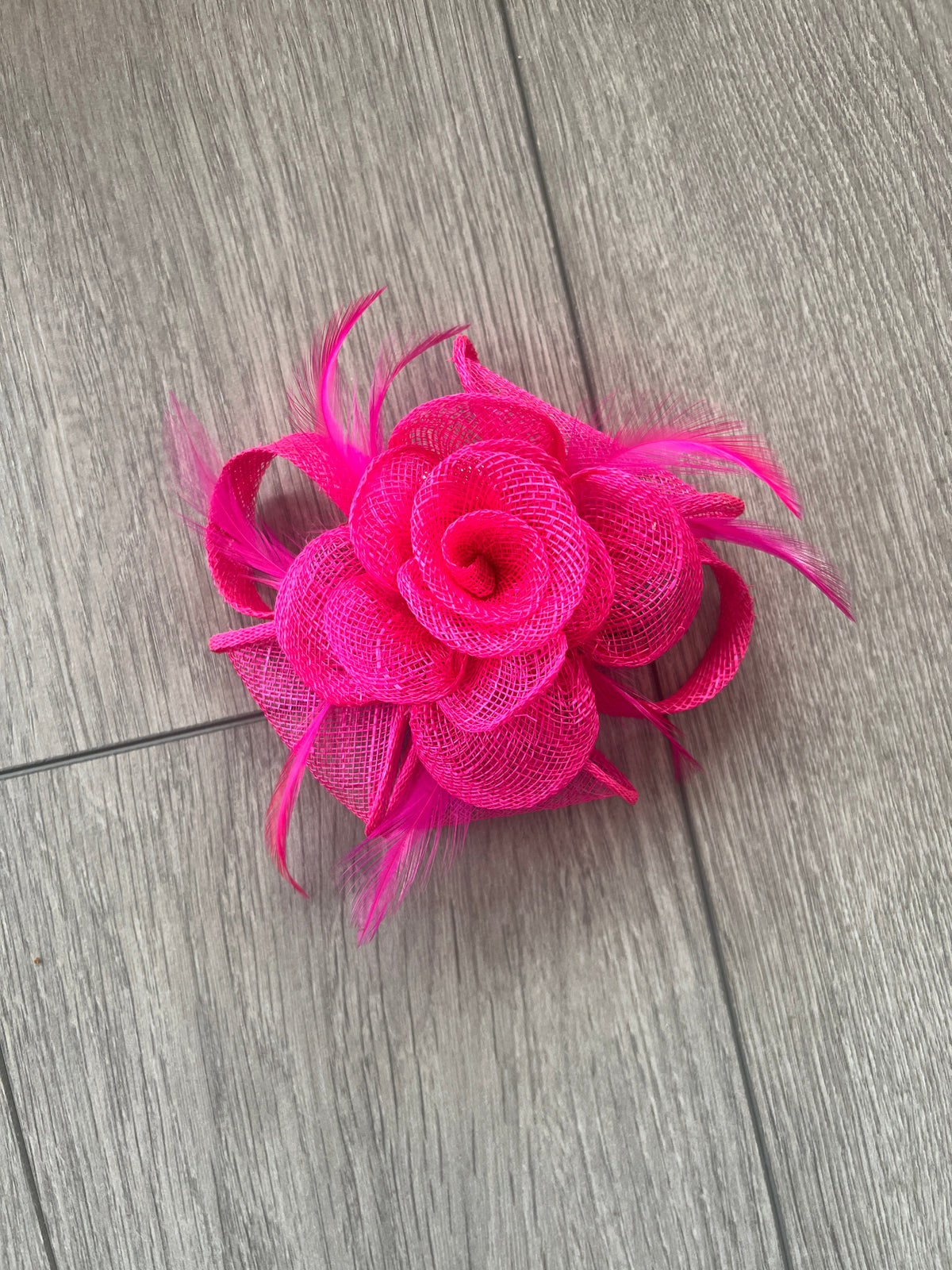 Small Cerise Pink Fascinator Clip with Bow &amp; Flower-Fascinators Direct