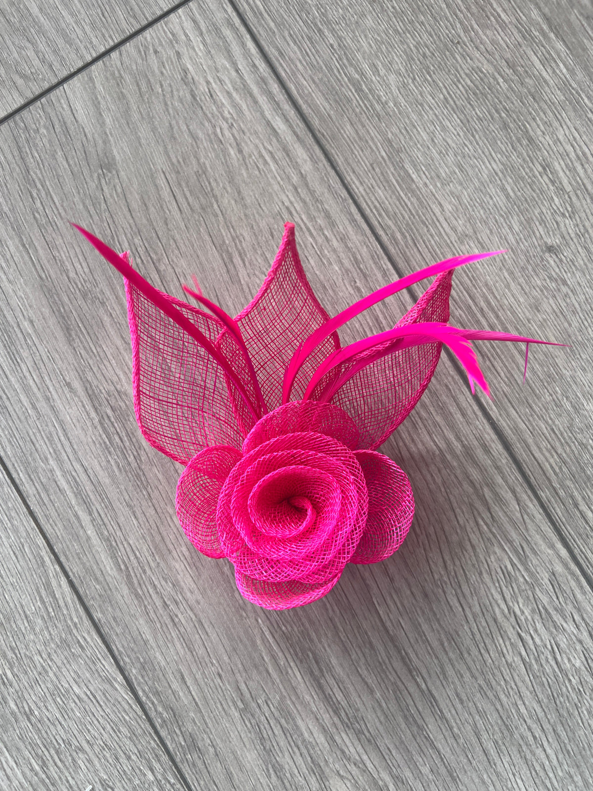 Small Flower Fuchsia Hair Clip Fascinator-Fascinators Direct