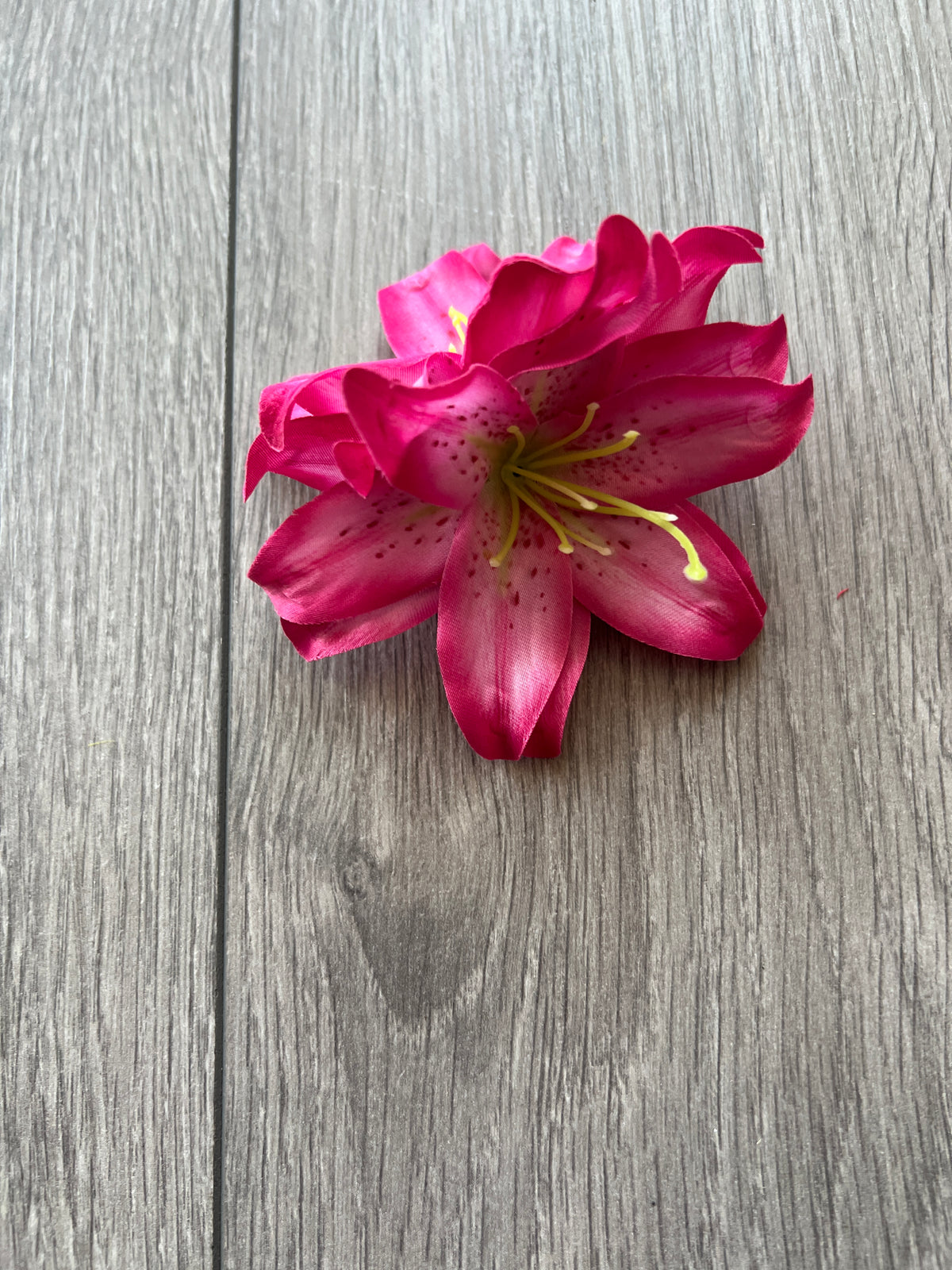 Small Fuchsia Lily Hair Flower Clip-Fascinators Direct