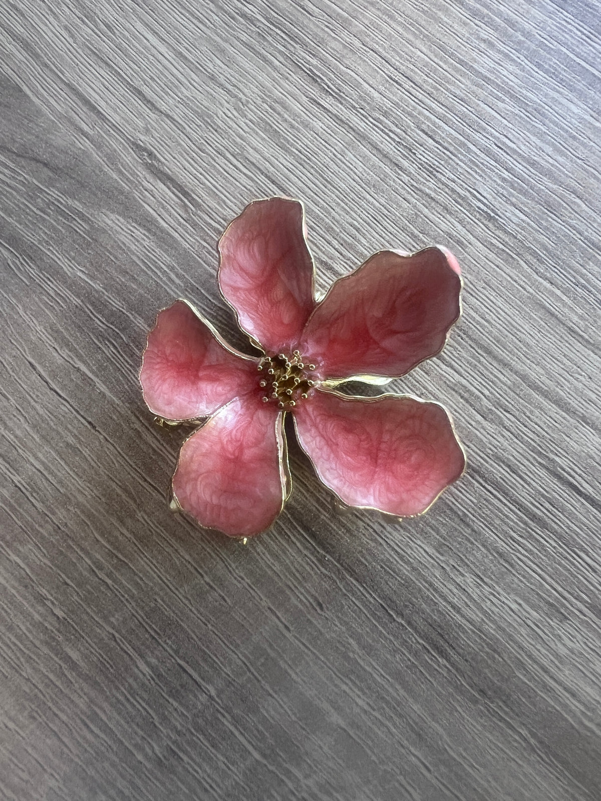 Small Metal Flower Hair Claw- Coral-Fascinators Direct