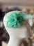 Small Mint Green Fascinator Hair Clip with Wispy Feathers-Fascinators Direct