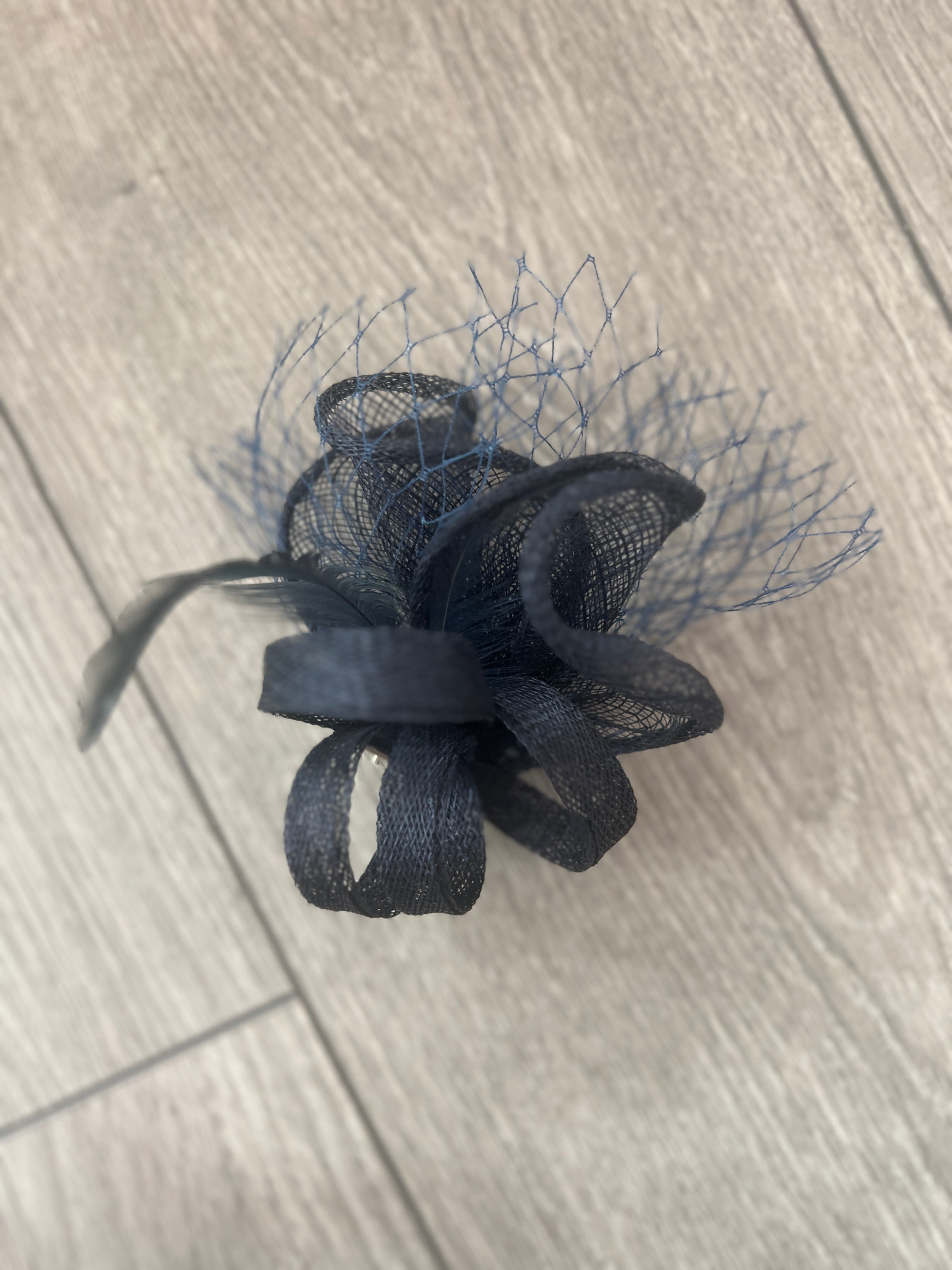 Feather Fascinator Headband Fascinators For Short Hair Small Navy