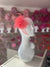 Small Salmon Fascinator Clip With Poka Dots-Fascinators Direct