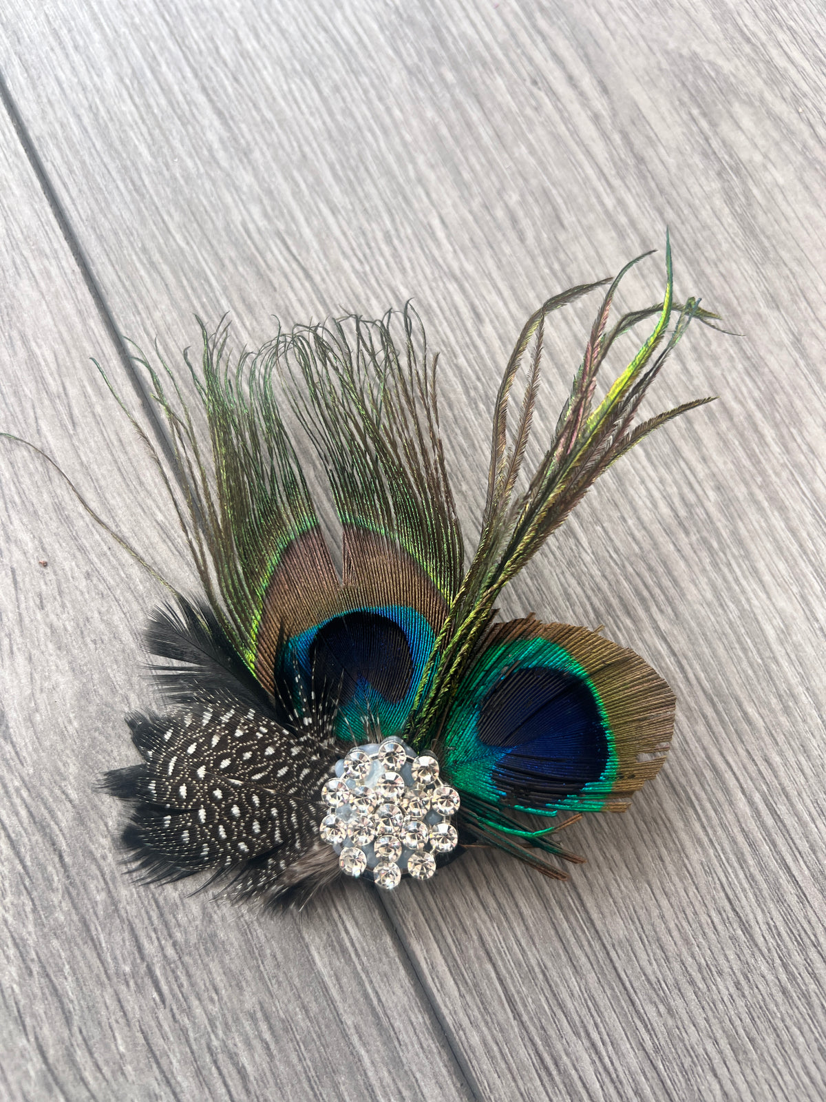 Small Vintage Feather Fascinator On Clip-Fascinators Direct
