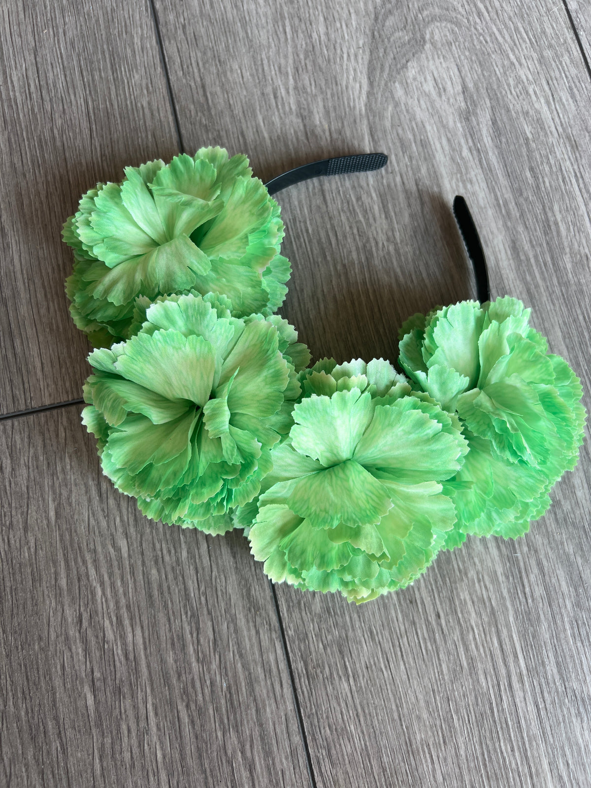 Spring Green Carnation Flower Crown Headband-Fascinators Direct