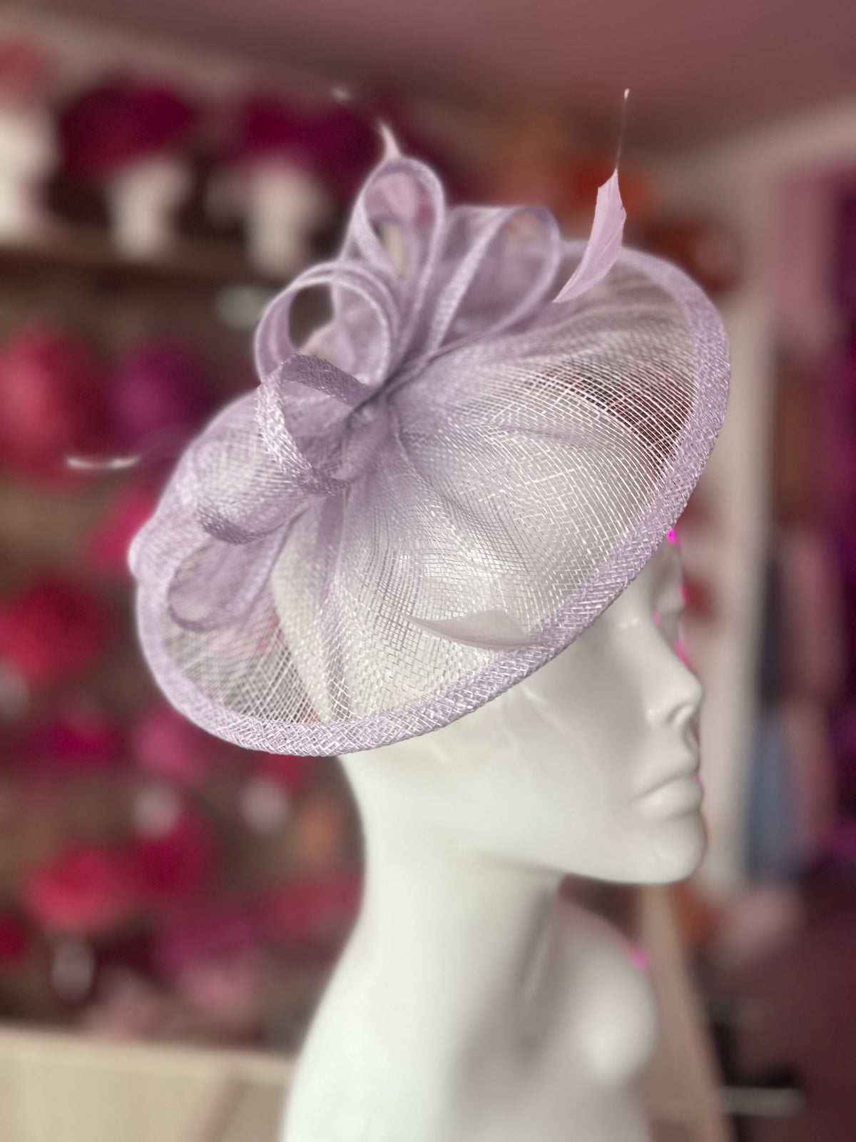 Sweet Lavender Curved Disc Fascinator-Fascinators Direct